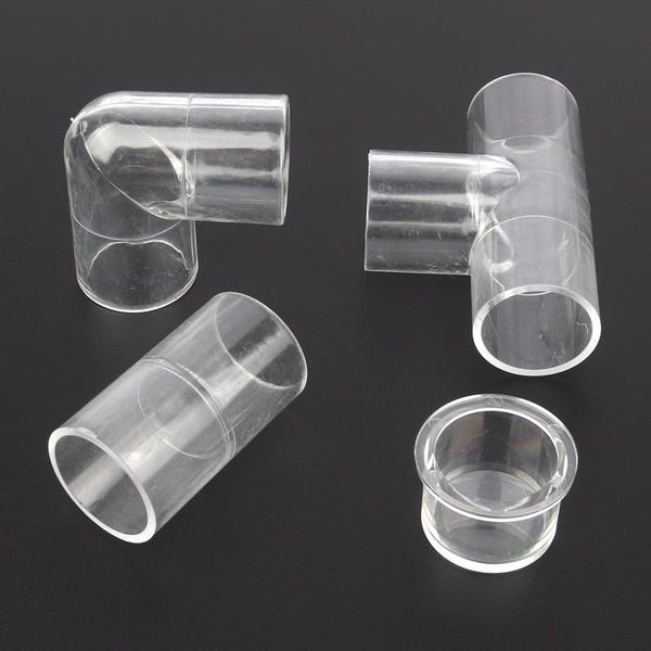 

watering equipments 10pcs 20 25mm acrylic joint high-quality aquarium fish tank filter connector transparent plexiglass tee elbow direct cap