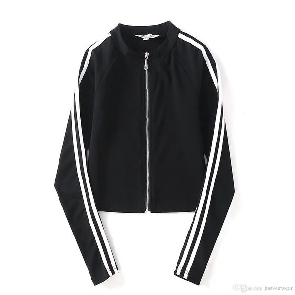 

women cardigan long sleeve jackets coats woman panelled black white striped jackets female blouses outerwear, Black;brown