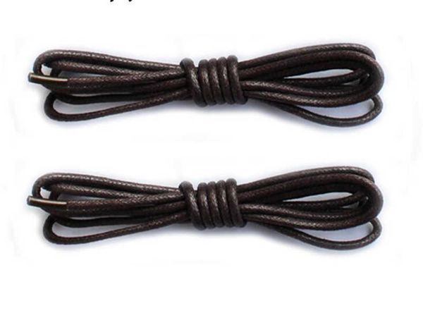 

2021 waxed round shoe laces shoestring for martin boots leather sport shoes 70/80cm casual cotton shoelaces lacet black, White;pink