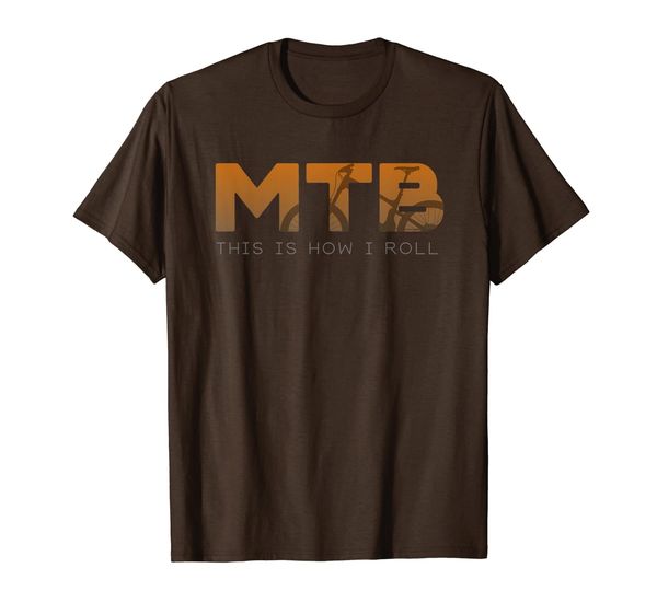 

mtb - this is how i roll mountain bike t shirts, White;black