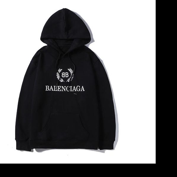 

new designer balencaiga sweatshirt men women hoodie fashion long sleeve print hoodies streetwear sweatershirt, Black