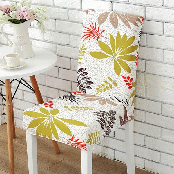 

flower printed chair cover spandex stretch elastic slipcovers covers non-skid home dining room banquet party wedding decor