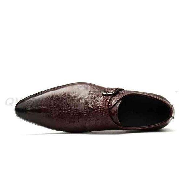 

dress shoes qyfcioufu italian buckle genuine leather mens oxford male party wedding office black brown brogue formal yrjy