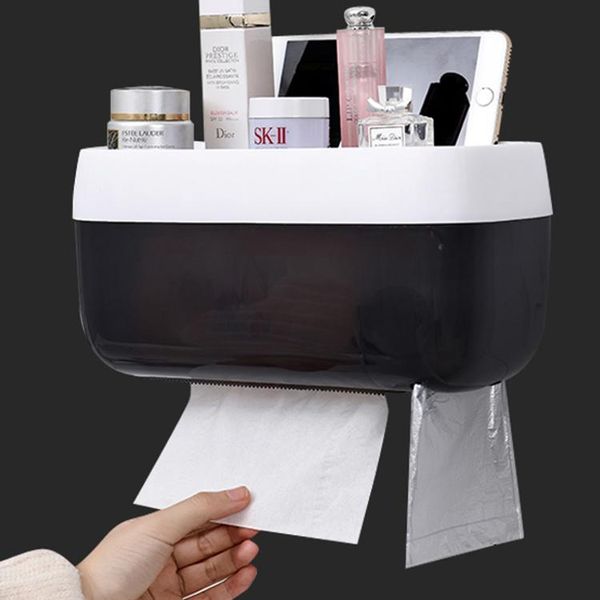 

tissue boxes & napkins waterproof storage nordic plastic paper holder wall mount papier de soie kitchen organizer dk50tb