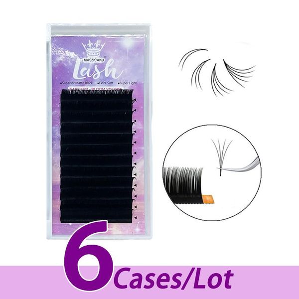 

false eyelashes 6pcs/lot wholesale outstanding quality natural soft cashmere extensions 1s blossom extension lash volume fake makeup
