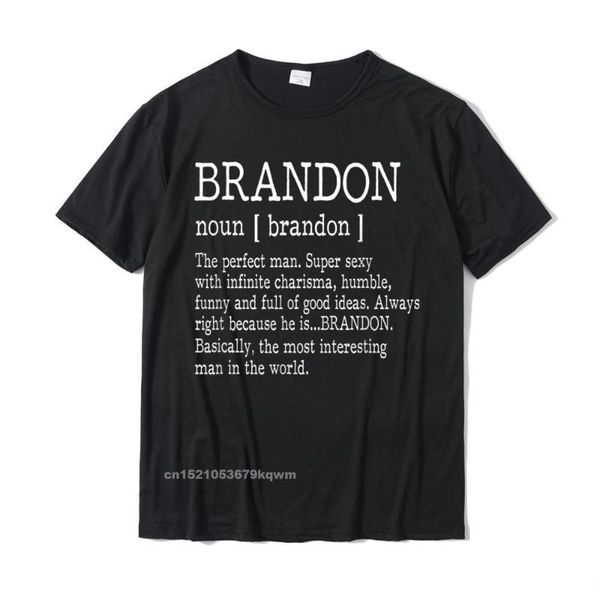

men's t-shirts definition - first name brandon men t-shirt funny tshirts design custom cotton young tees cosie, White;black