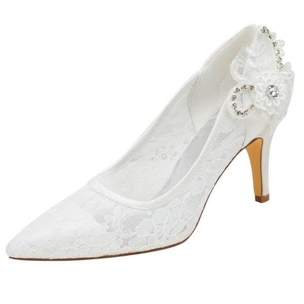 

dress shoes lace appliqued pointd toe illusion wedding 8 cm, Black