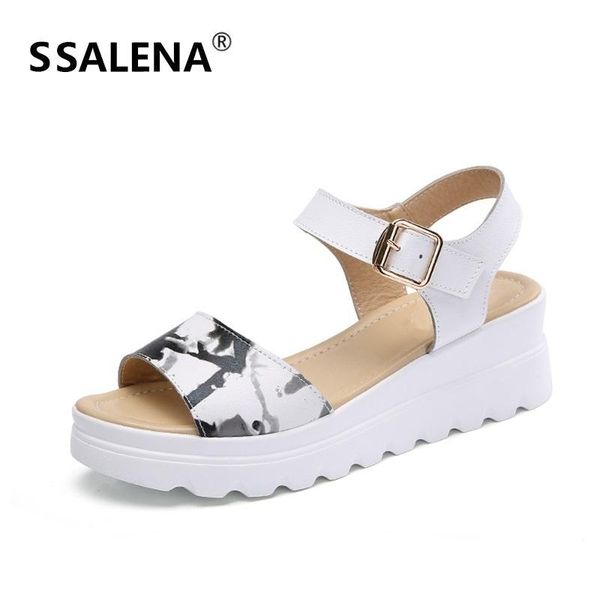 

dress shoes women's fish mouth platform sandals ladies open toe wedge summer women med heels ankle strap 10197, Black