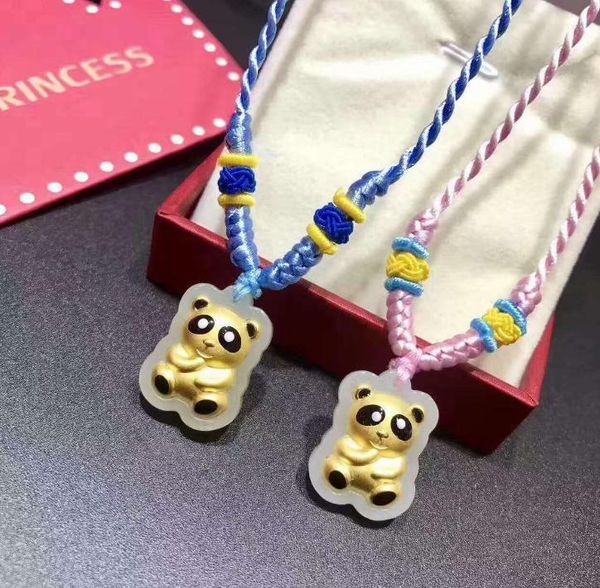 

lockets exquisite hetian jade panda necklace h74#, Silver