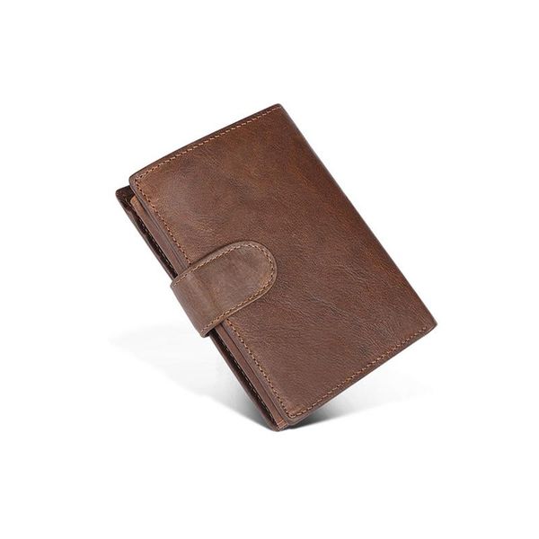 

wallets multi-card holder wallet large-capacity men's genuine leather with coin purse & pos id window, Red;black