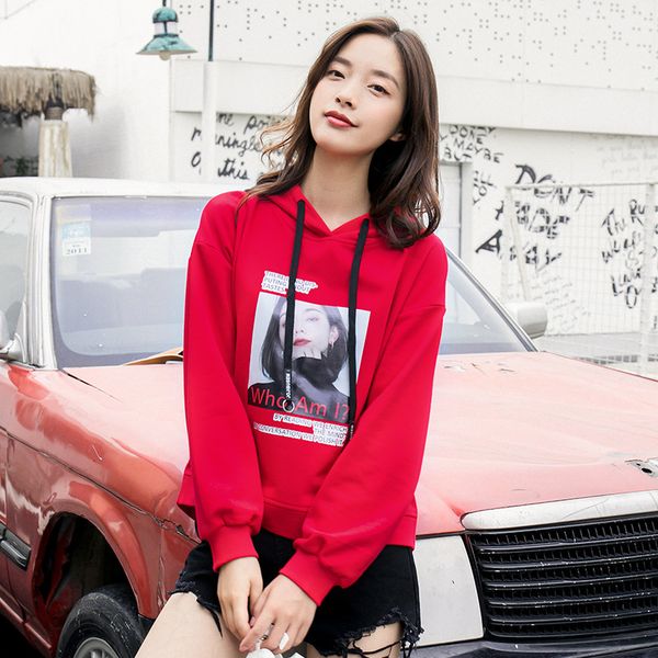 

hoodies mfs | autumn bf harajuku hooded korean style new student all-match loose sweater women's fashion, Black