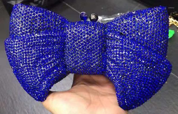 

evening bags xi yuan luxury rhinestone clutch bag for female wedding bridal purse party purple blue ladies chain1