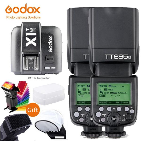 

godox685685n 2.4g wireless i-ttl high-speed sync 1/8000s gn60 flash speedlite x1t-n transmitter trigger for camera flashes