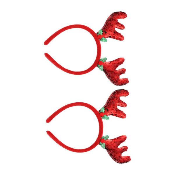 

decorative christmas headband sequined antler hair hoop party cosplay accessories creative deer horn for favor