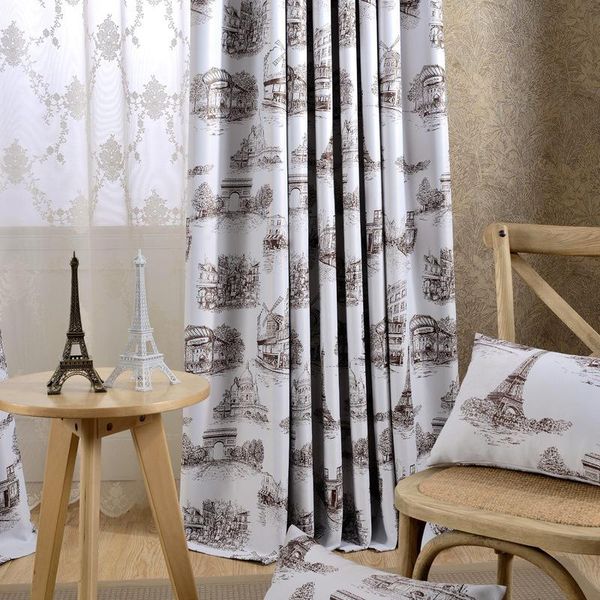

curtain & drapes american nordic curtains for living dining room bedroom high-precision printing blackout fabric