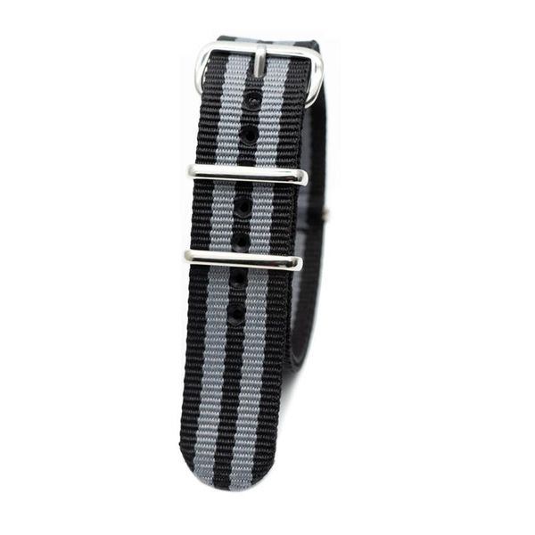 

watch bands strap multiple colour watchband for 18mm 20mm 22mm 24mm striped replacement band accessories men nylon, Black;brown