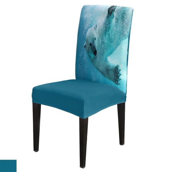 

chair covers modern dining cover animal blue nautical polar bear bubbles home table chairs for kitchen tablecloth