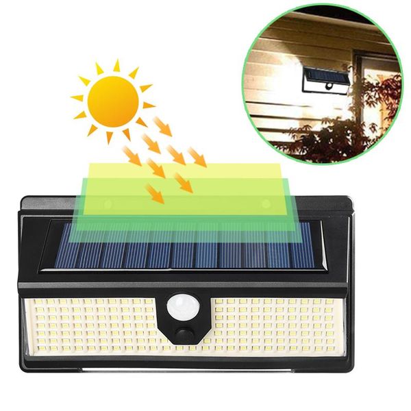 

solar lamps 190 led light outdoor wall lamp human induction four-sided illumination waterproof for outdoors courtyard