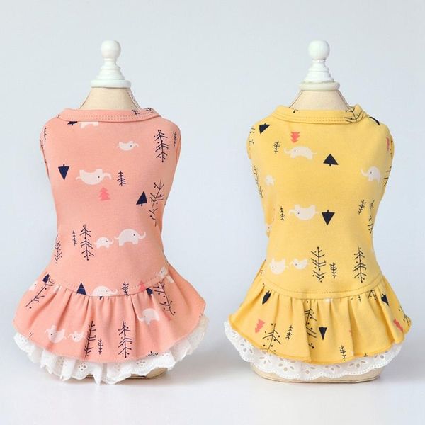 

dog apparel breathable pet dress cotton princess skirt puppy summer clothes costume suitable for dogs