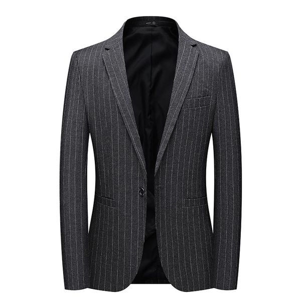 

men's suits & blazers fashionable classic stripe business party suit jackets one button wedding tuxedo coats male slim fit 4xl, White;black