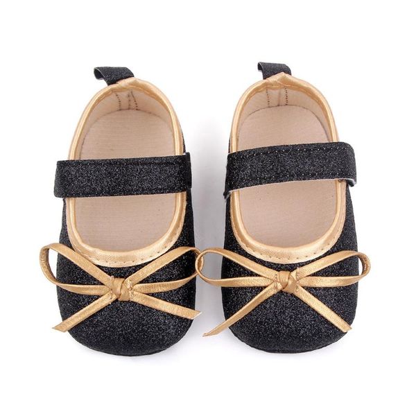 

first walkers telotuny baby girls bowknot fine flash shoes soft sole walking princess hook&loop anti-slip sports toddler