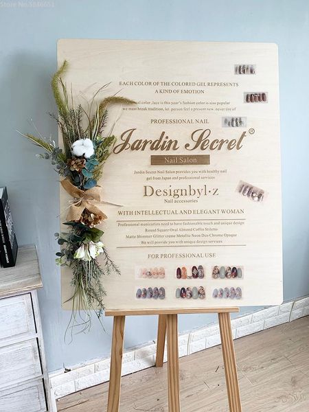 

1pcs custom guide sign baby shower engagement hairdressing manicure store welcome hagngtag front door rustic wedding decor party decoration