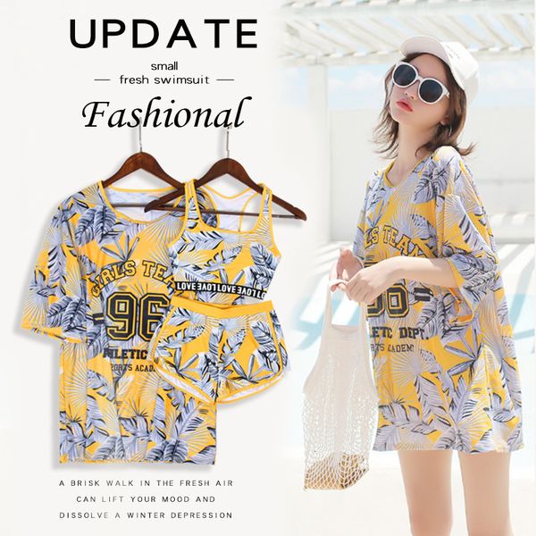 

split swimsuit women' three piece suit, Red;black