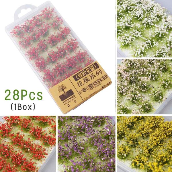 

decorative flowers & wreaths 28pcs model scene terrain production simulation flower cluster wild rose diy miniature landscape material
