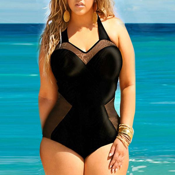 

ms swimsuit big size black one piece women bikini fat mm swimsuit, White;black