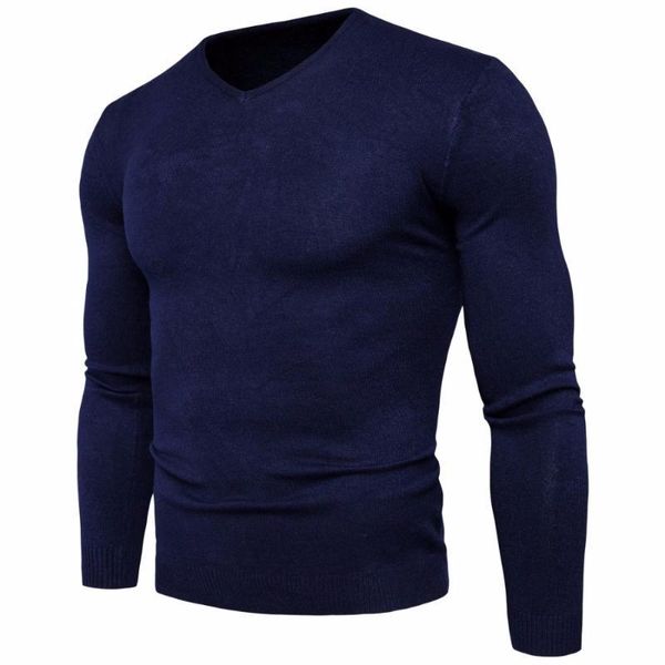 

sweaters spring autumn fashion slim fit solid knitted long-sleeved pullovers men men's cotton v-neck sweater plus size -2xl, White;black