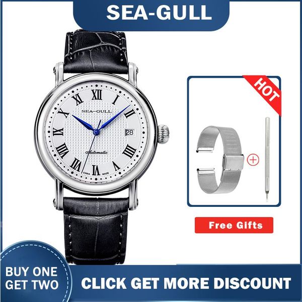 

wristwatches seagull watches 819.368 roman classic automatic mechanical men's watch 2021 luxury style, Slivery;brown