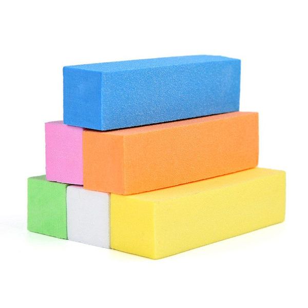 

nail gel 1pcs/set white art sanding sponge buffer block fingernail grinding polishing files manicure pedicure tool diy home, Red;pink