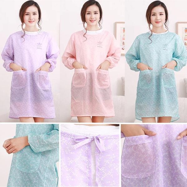 

waterproof apron cooking kitchen aprons for women home cleaning hairdresser baking bbq oil-proof bibs accessory