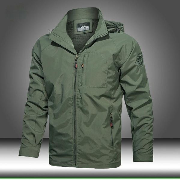 

men's jackets military tactical jacket men windbreaker waterproof breathable hooded casual coat male outdoor army outwear fashion overc, Black;brown