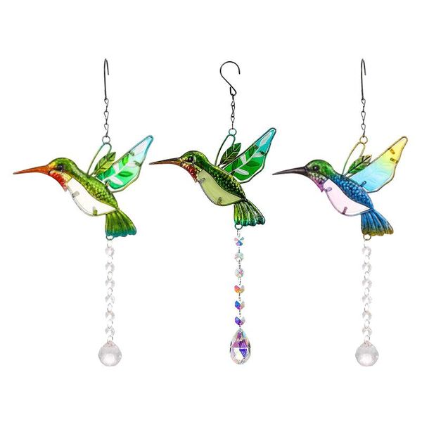 

decorative objects & figurines hummingbird crystal home hanging ornaments rainbow maker gifts