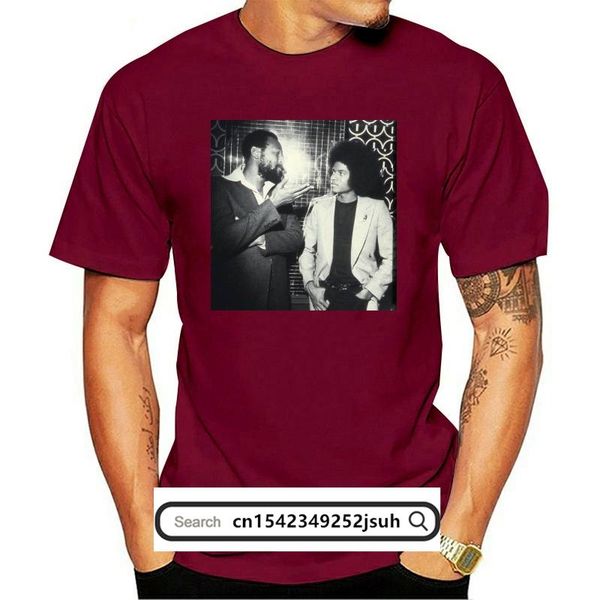 

men's t-shirts michael jackson t camisa; com marvin gaye camiseta, White;black