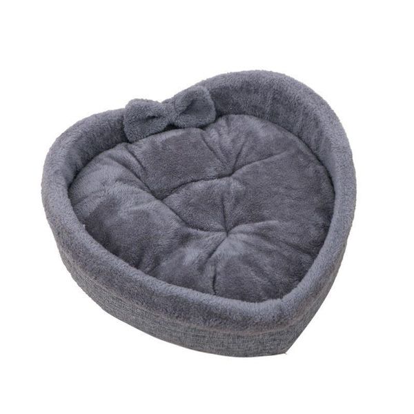 

cat beds & furniture warm pet bed heart-shaped kennel soft short fluffy mat dog sleeping for small medium supplies