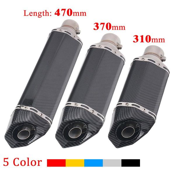 

motorcycle exhaust system for ninjia300 250 z750 r25 r3 tmax530 r6 dirt bike mt09 universal pipe escape muffler with db killer sticker