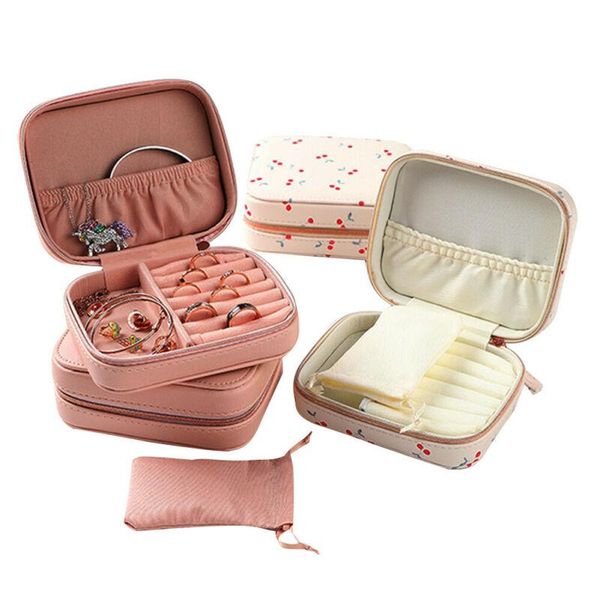 

bathroom storage & organization women portable jewelry box travel boxes case organizer for earrings rings