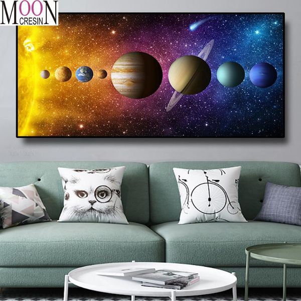 

diamond painting 80x40cm mosaic planet cross stitch 5d diy embroidery full square round drill abstract wall art,