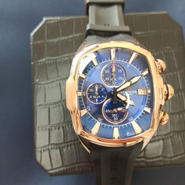 

wristwatches 2021 reef tiger/rt luxury waterproof sport watches date rose gold rubber strap military mens relogio masculino rga3069-t, Slivery;brown