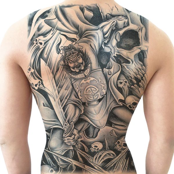 

zhong kui full back tattoo sticker waterproof men and women durable simulation