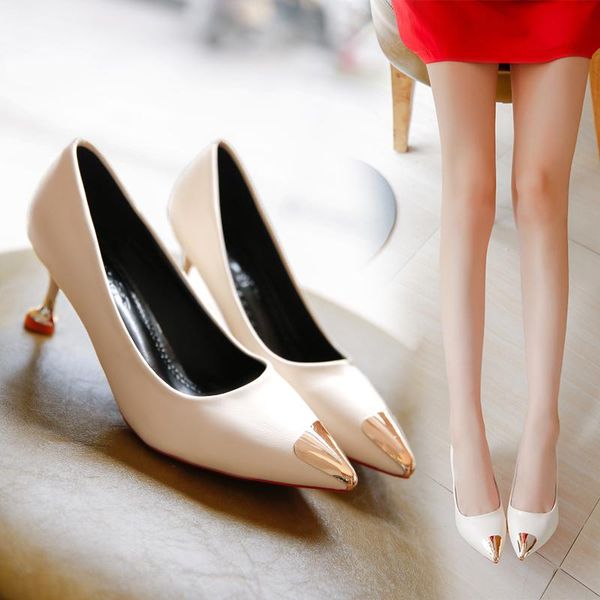 

dress shoes high heel women 2021 korean version of pointed thin shallow mouth wild black single
