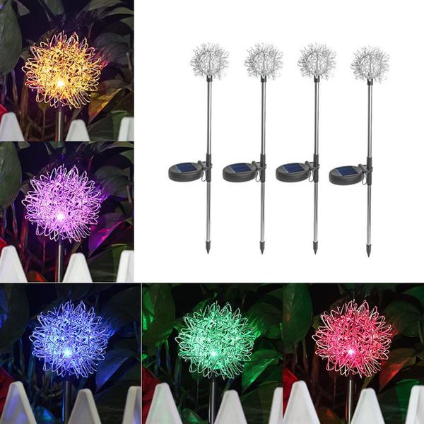 

lawn lamps solar powered outdoor dandelion lamp garden lights stake landscape holiday light