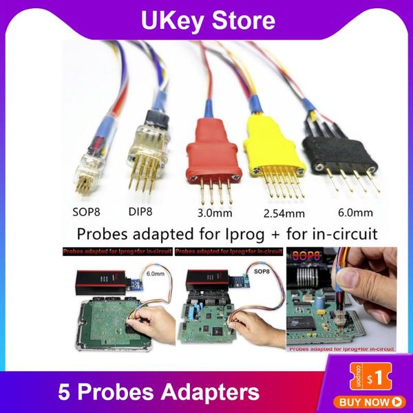 

probe adapters for in-circuit ecu cables works iprog 5 probes without soldering xprog iprog+ diagnostic tools