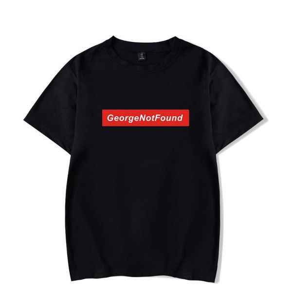 

men's t-shirts 2021 georgenotfound short-sleeved t-shirt harajuku printed logo red net game blogger summer round collar clothes, White;black