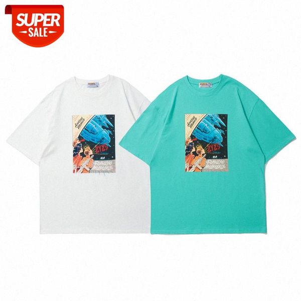 

mansclot printed round neck short sleeve t-shirt male half couple #6e5s, White;black