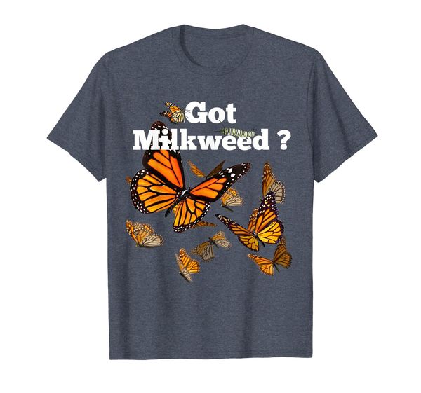 

monarch butterfly plant got milkweed shirt, White;black