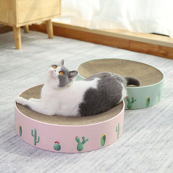 

corrugated paper cardboard cat catnip scratcher board nail scraper mat kitten lounge cats scratching pad rest bed toy beds & furniture