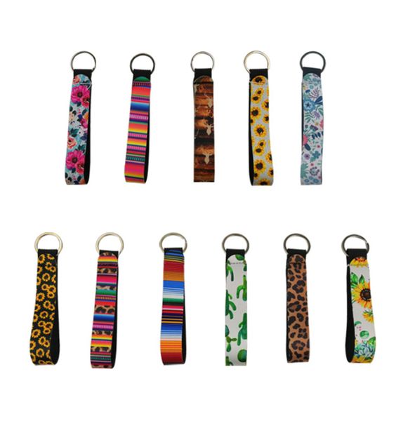 

neoprene wrist keychain bag charmer metal buckles in front colorful cotton band for wedding favors gift